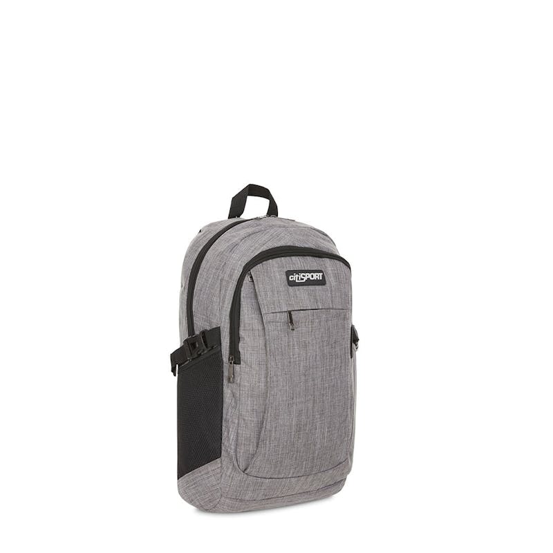 17" Classic Laptop Backpacks - Grey  Multi-Pocket  USB Port