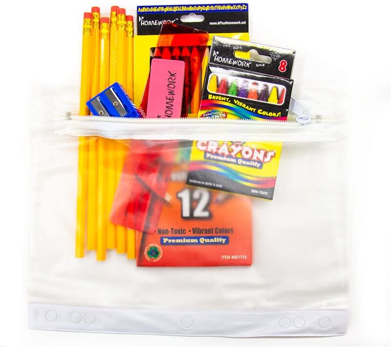 Elementary School Supply Kits - Pencil Pouch  30 Pieces