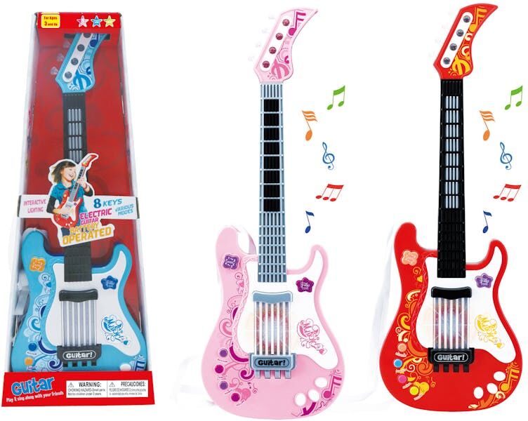 Musical Guitar Toys - Plastic  Assorted Colors  21.5"