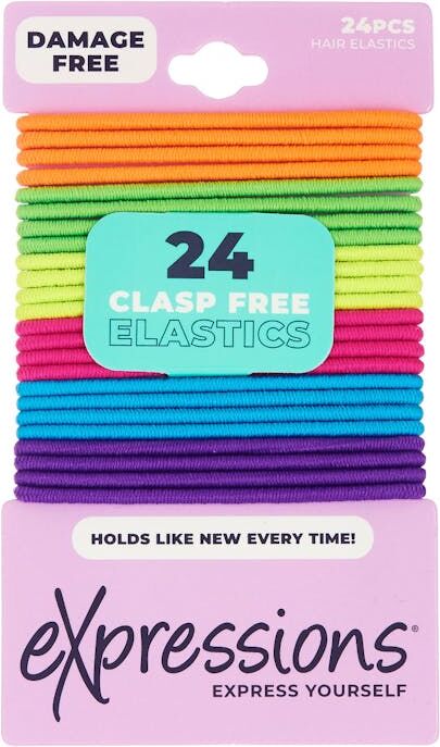 Elastic Hair Ties - Brights  24 Pack