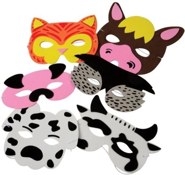 Foam Masks - Assorted Farm Animals  12 Pack