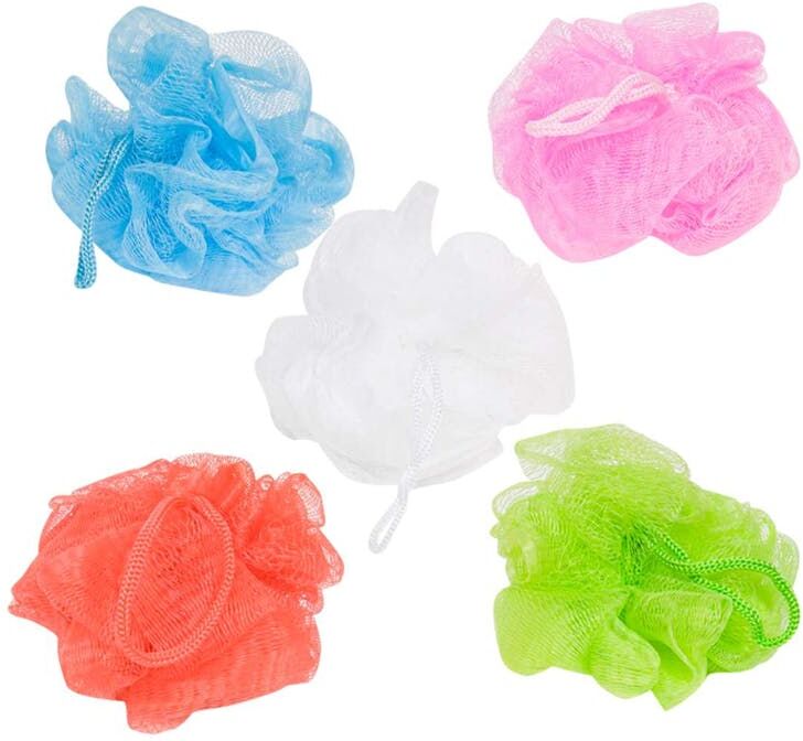 Bath Scrub Sponges - 5 Pack  Assorted Colors