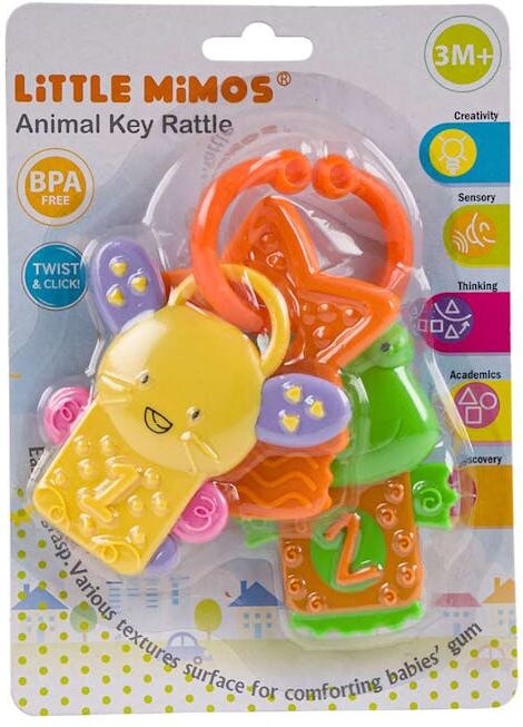 Baby Teethers - Rattling Animal Keys  3+ Months