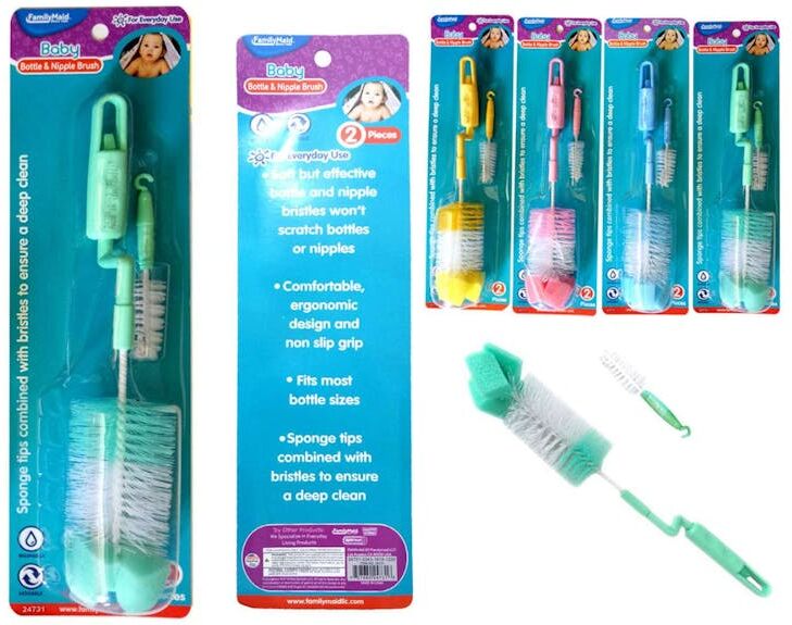 Baby Bottle Cleaning Sets - Nipple Brush  Assorted Colors