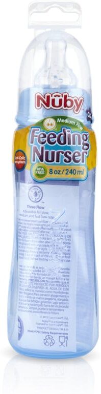 Nuby Baby Bottles - Clear  8 oz