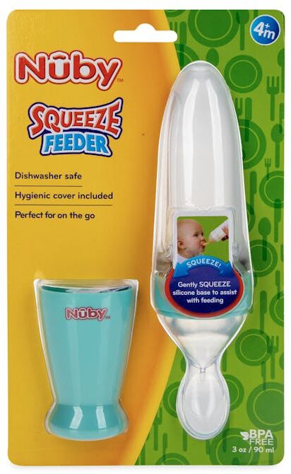 Nuby Food Squeeze Feeders - Hygienic Cover w/Stand  Silicone