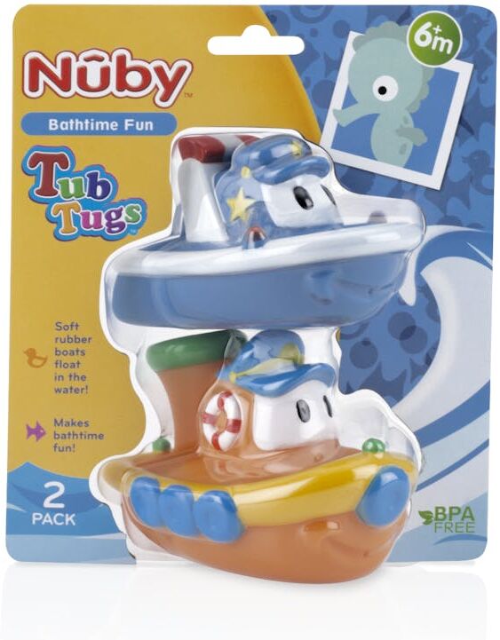 Nuby Tub Tugs Bath Toys - 2 Pack  Colors May Vary