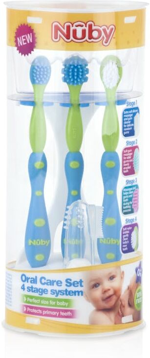 Nuby 4 Stage Oral Care Sets - Colors May Vary