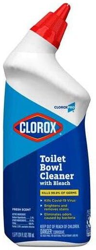 Clorox Toilet Bowl Cleaner with Bleach - 24 oz