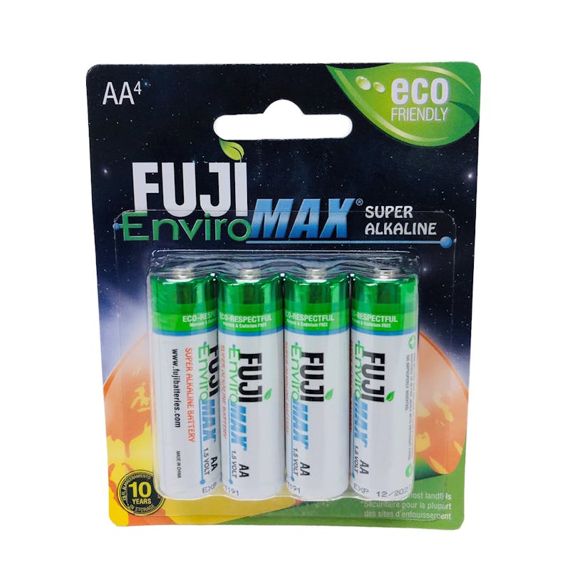 Fuji Enviromax Super Alkaline AA Batteries - 4 Pack
