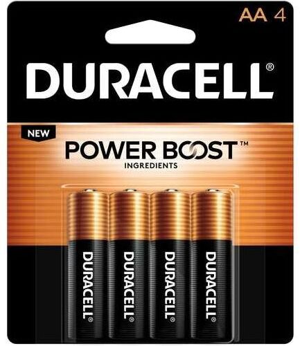 Duracell Coppertop Batteries - AA  4 Pack