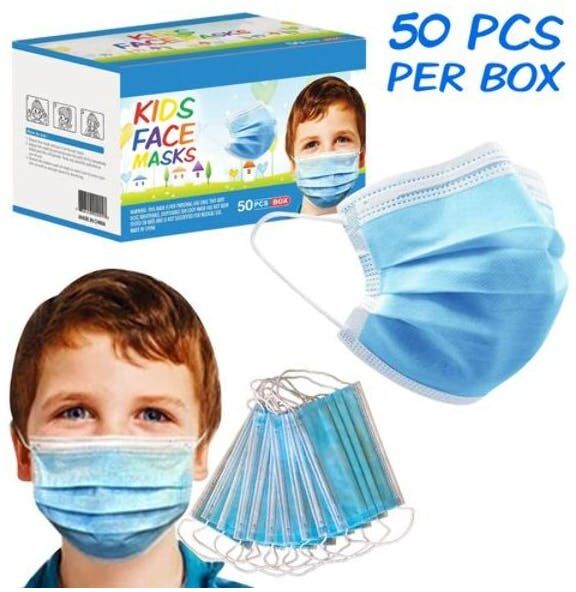 Kids' Face Masks - Blue  50/Box