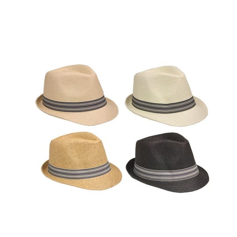 Fedora Hats - Assorted Neutral Colors  Straw