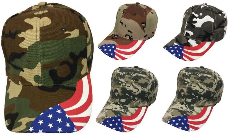 American Flag Inset Adjustable Baseball Hat