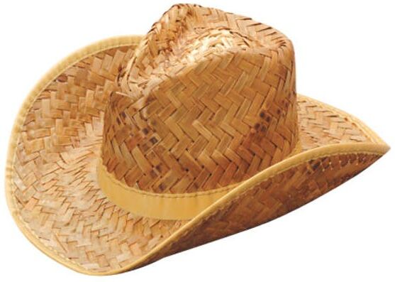 Western Digital Tan Woven Straw Rolled Cowboy Hat