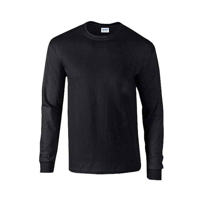 Gildan Men's Irregular Long-Sleeve T-Shirt - Black  Large