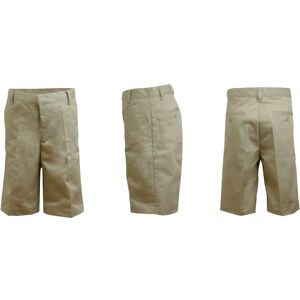 Boys' Uniform Shorts - Size 8  Khaki  Flat Front