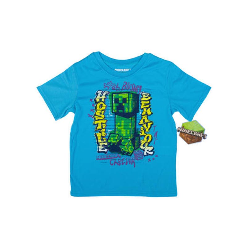 Kids' Minecraft T-Shirts - Creeper  Blue