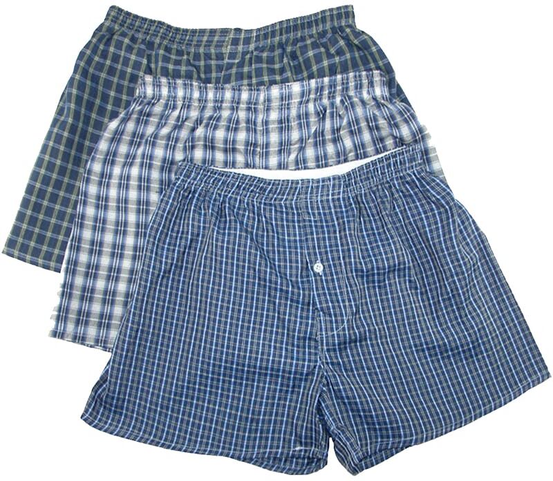 Boys' Woven Plaid Boxer Shorts - XL  3 Pack