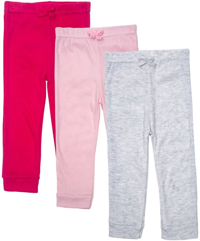 Baby Girls' Knit Pants - 12-24 Months  3 Pack  Assorted Colors