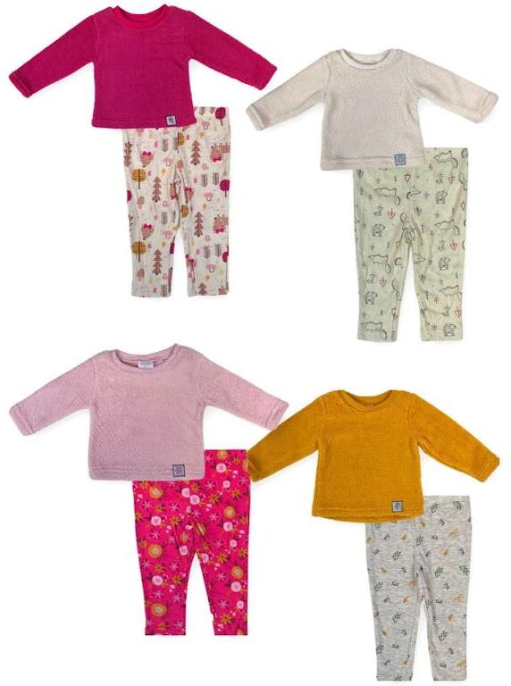 Infant Girls' Flannel Winter Sets - 12M-24M  4 Color Combinations