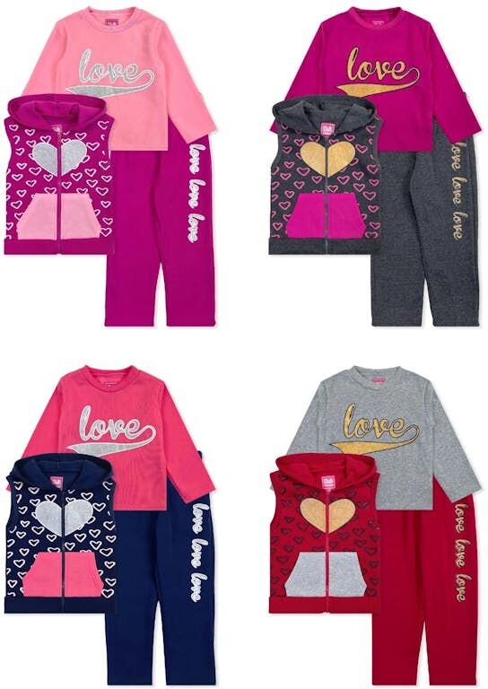 Toddler Girls' Fleece Sets - 3 Piece  12M - 4T