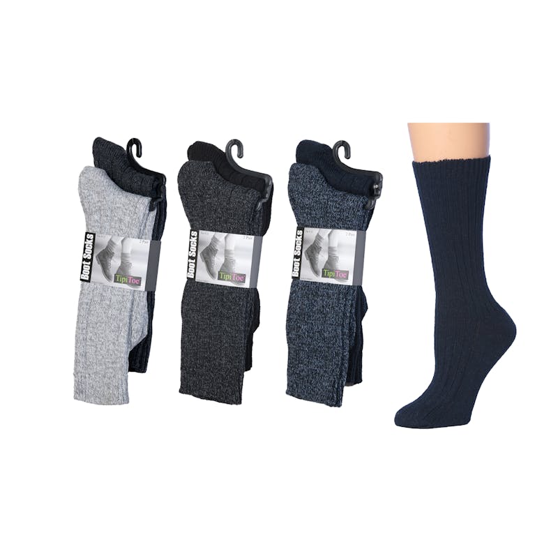 Women's Boot Socks - Assorted  Size 9-11  2 Pack