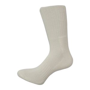 Crew Socks with Arch Support - White  10-13