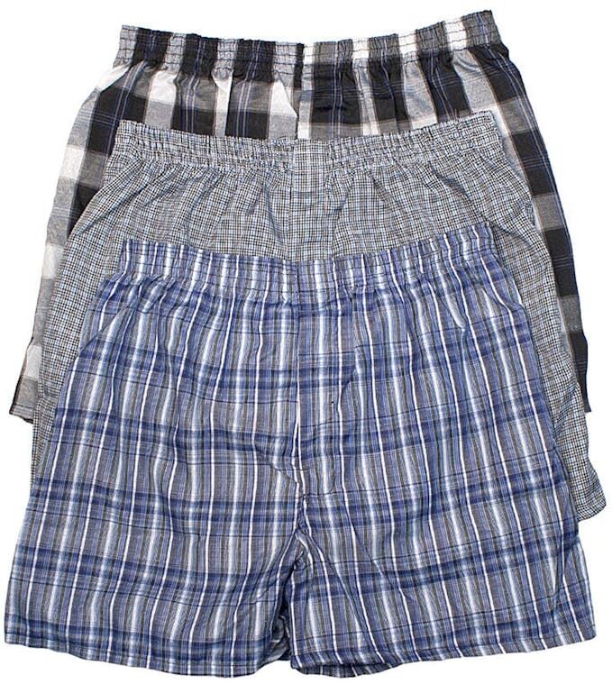 Men's Plaid Boxer Shorts - 2XL 3 Pack