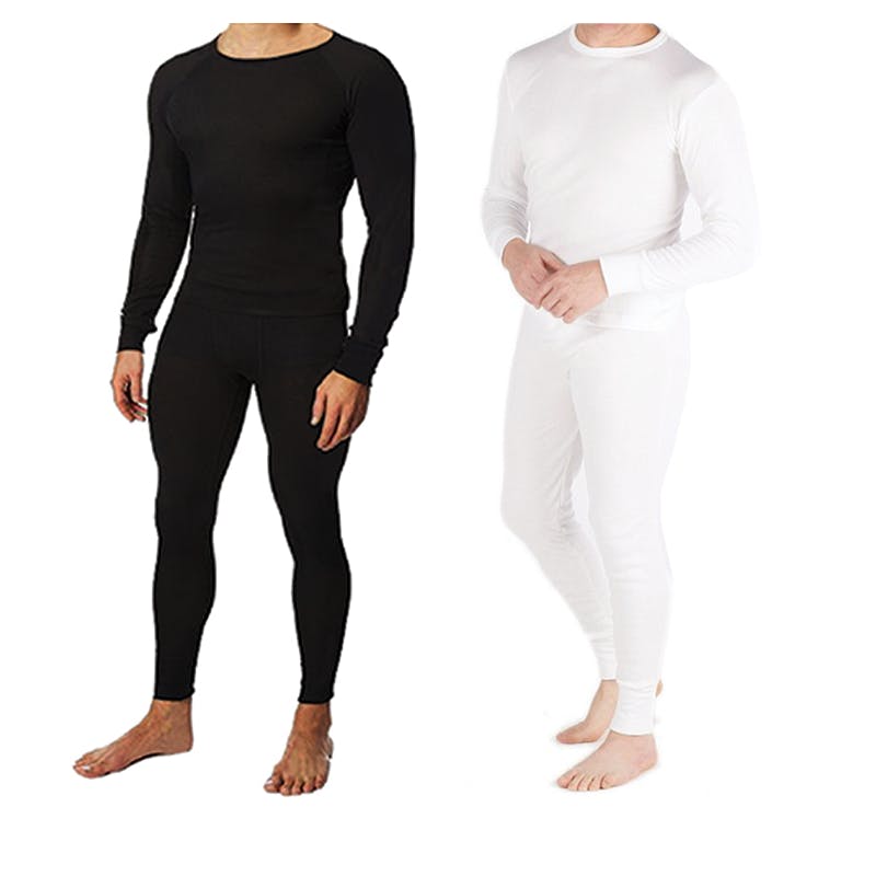 Men's Thermal Underwear Set - White  4X