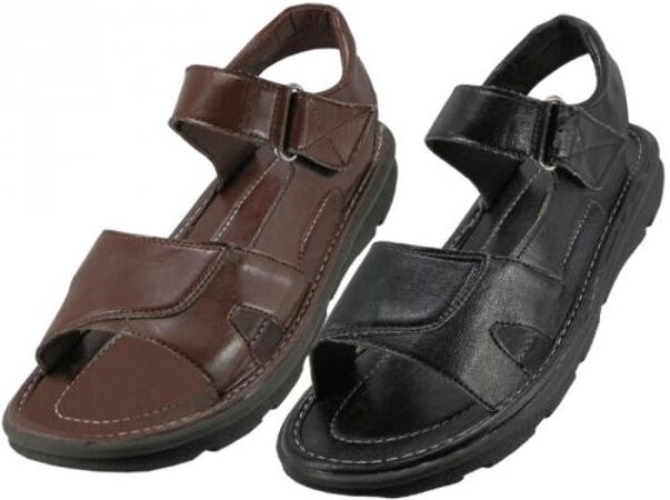 Men's Sandals - Velcro Straps  PU Leather Upper