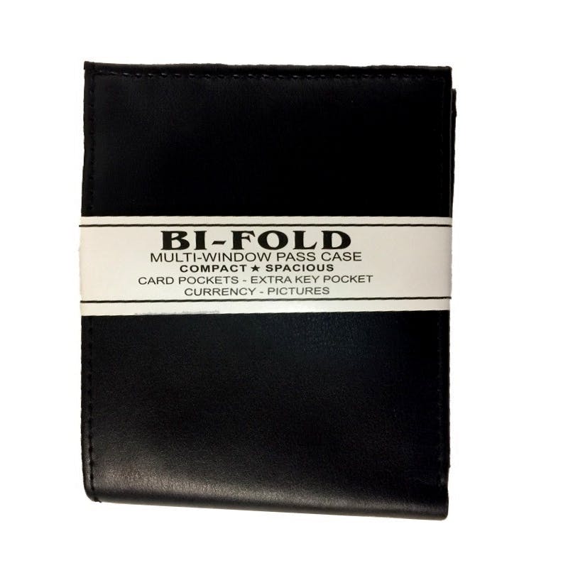 Men's Leather Bi-Fold Wallets - Black