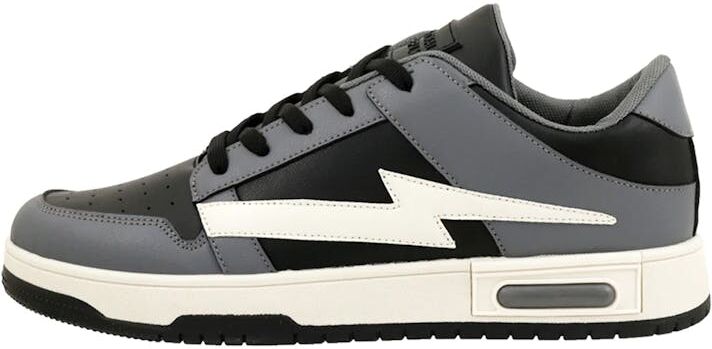 Men's Low Court Sneakers - Black/Grey  Sizes 7-12