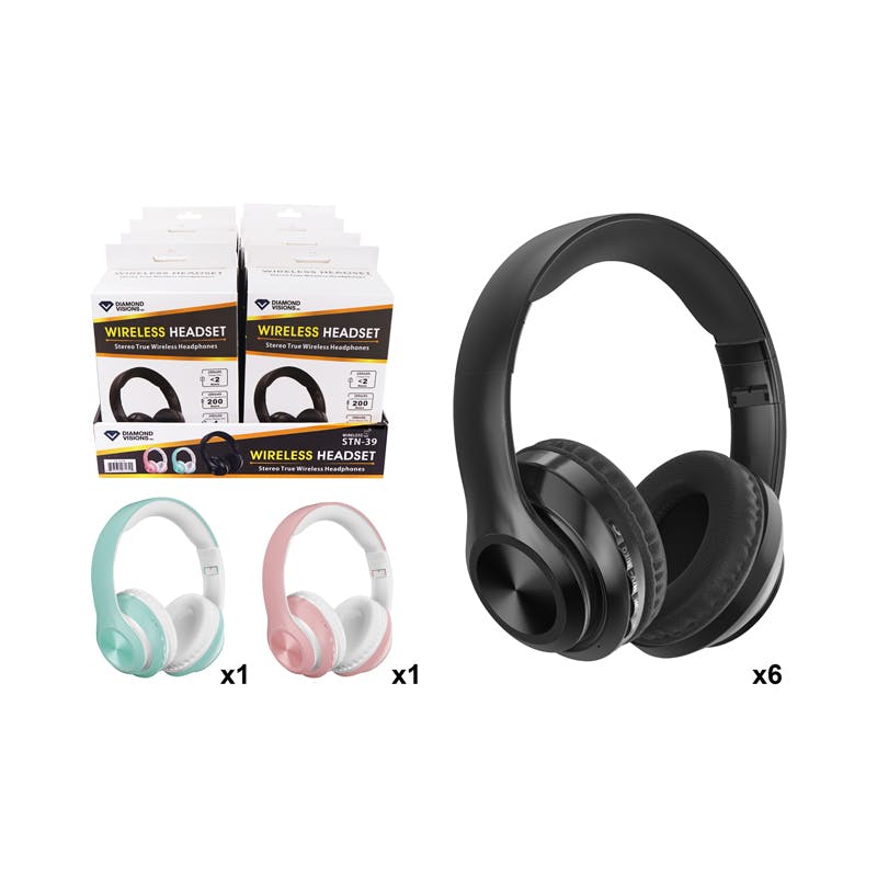 Rechargeable Wireless Headphones - Assorted Colors