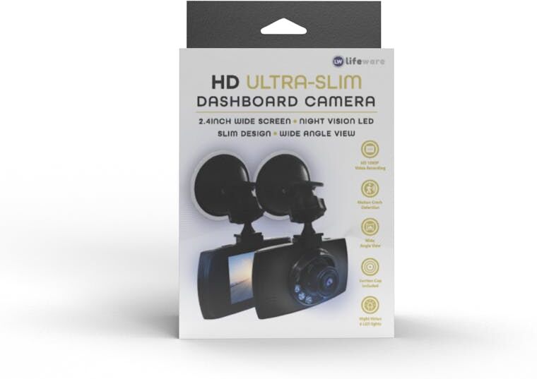 Wide Angle HD Dash Cams - Slim Design  Night Vision