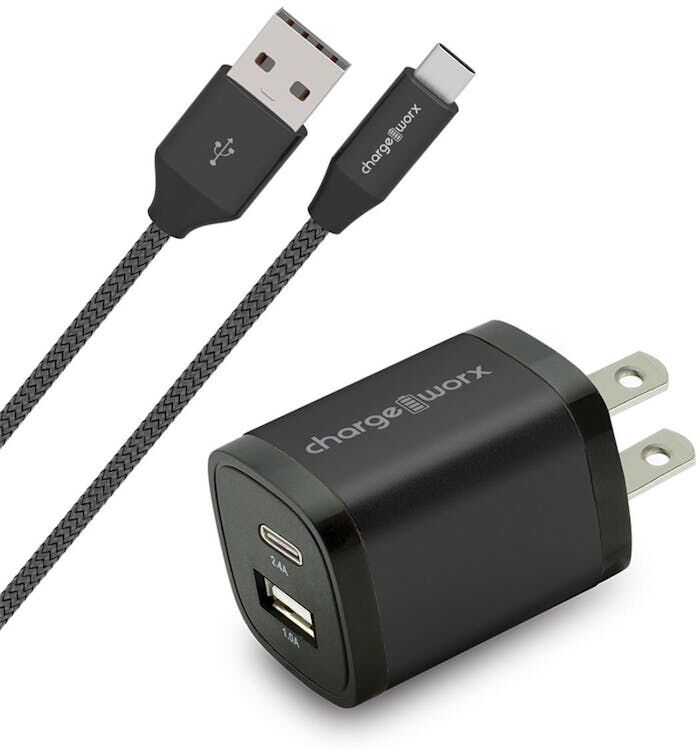 USB-C to USB-A Cable and Wall Chargers - Black  Android