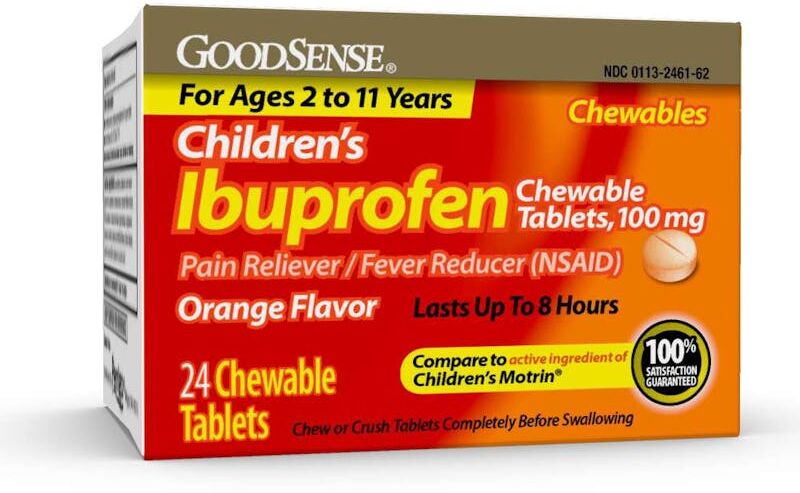 Children's Ibuprofen Tablets - Orange  100mg  24/Bottle