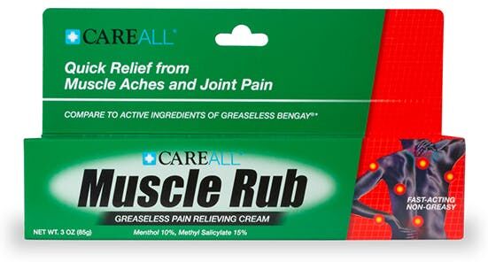 Pain Relieving Muscle Cream - Greaseless  3 oz