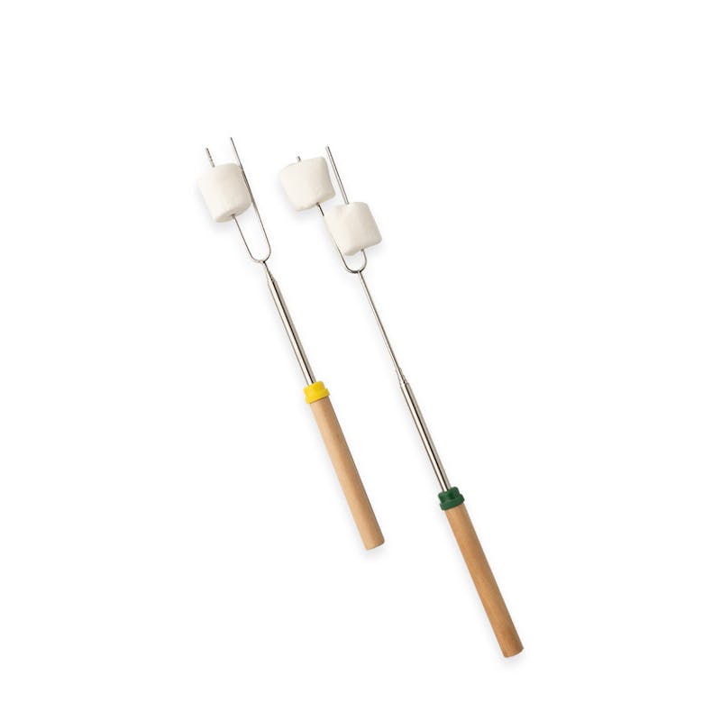 Fire Roasting Sticks - 2 Pack  Color Coded Handles