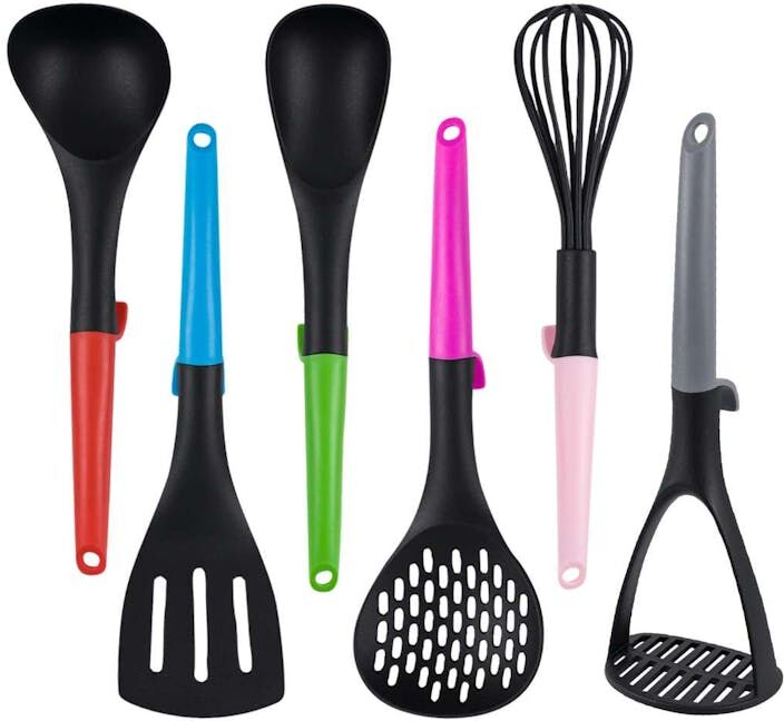 Kitchen Utensils Assortment - Plastic  Two Tone