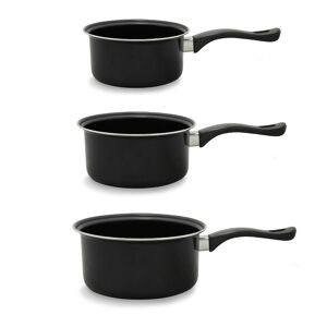 Non-Stick Saucepan Sets - Black  1.5-3 Quarts