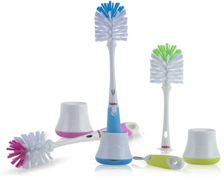 Nuby Baby Bottle Brushes - Stand Included