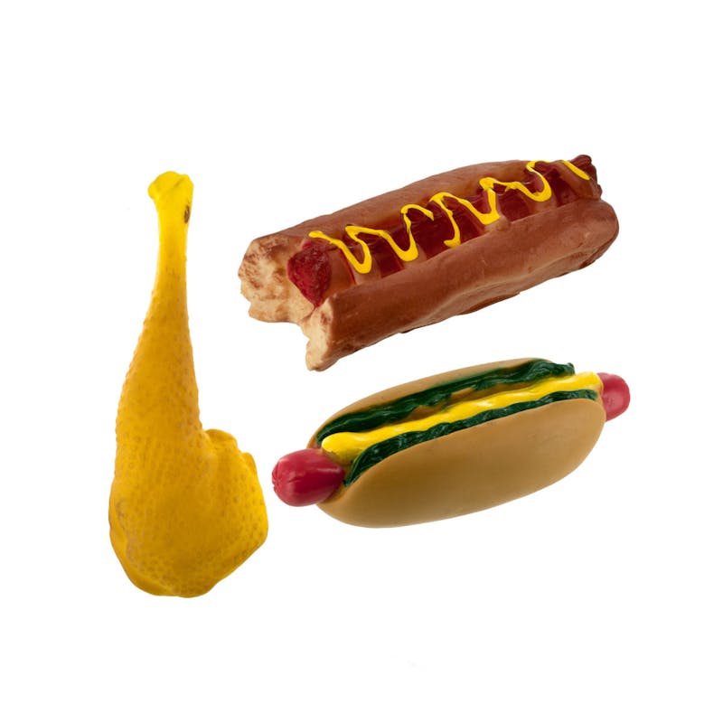 Squeaking Dog Toys - Meat Lovers  3 Styles  6"-7.5"