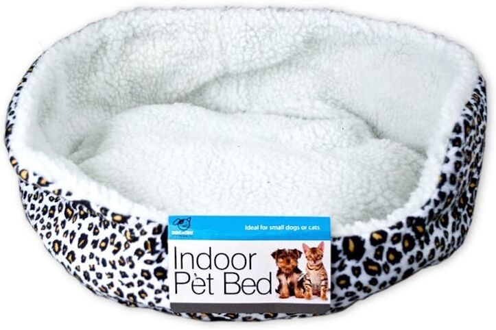 Plush Indoor Pet Beds - Tiger & Leopard Prints  Sherpa  Small