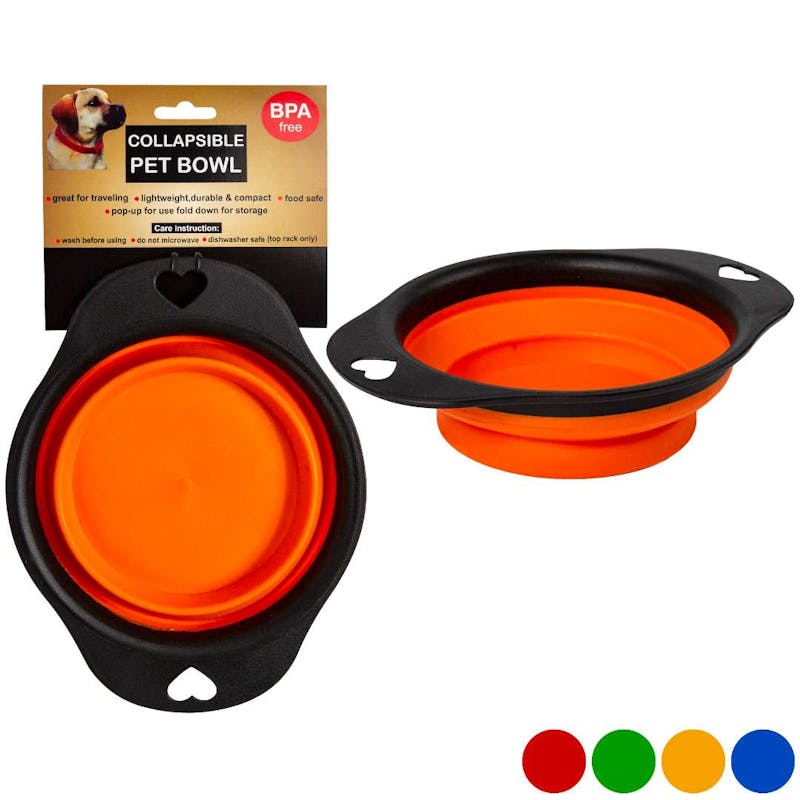 Collapsible Travel Pet Bowls - Assorted Colors