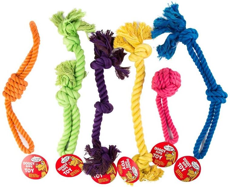 Dog Rope Chew Toys - 6 Colors  Assorted Styles