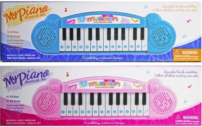 Kid's Musical Keyboards - 8 Prerecorded Songs  24 Keys  Battery Operated