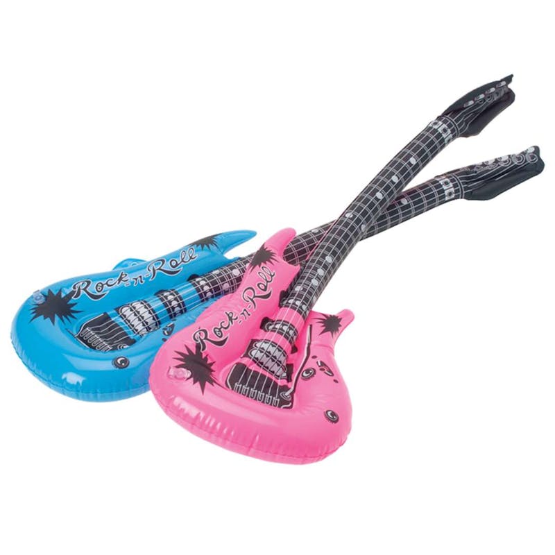 Inflatable Rock Guitars Toys - Pink  Blue  24"
