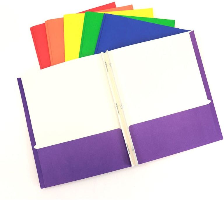 BigBox Two Pocket Folders with Prongs - Assorted Colors