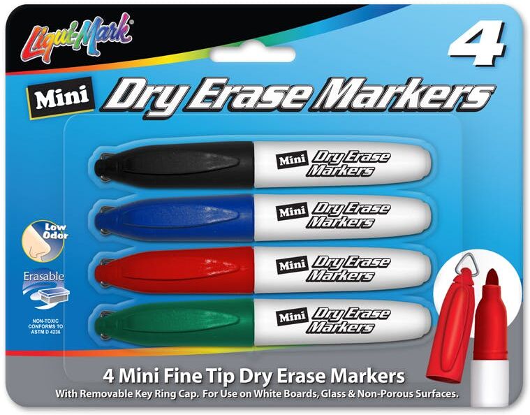 Mini Dry Erase Markers - Keychain  Non-Toxic